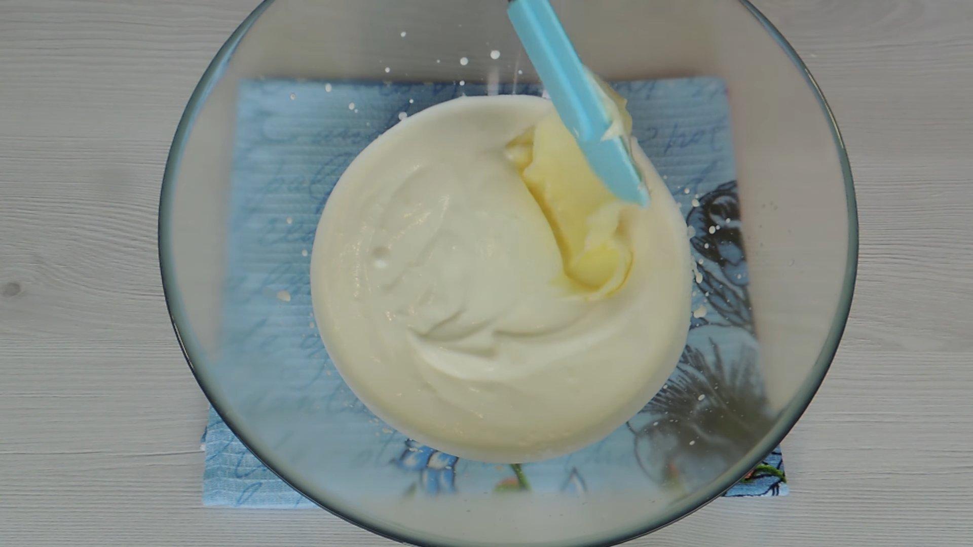 Рецепт - Заварной крем со сливками для бисквитного торта - шаг 11
