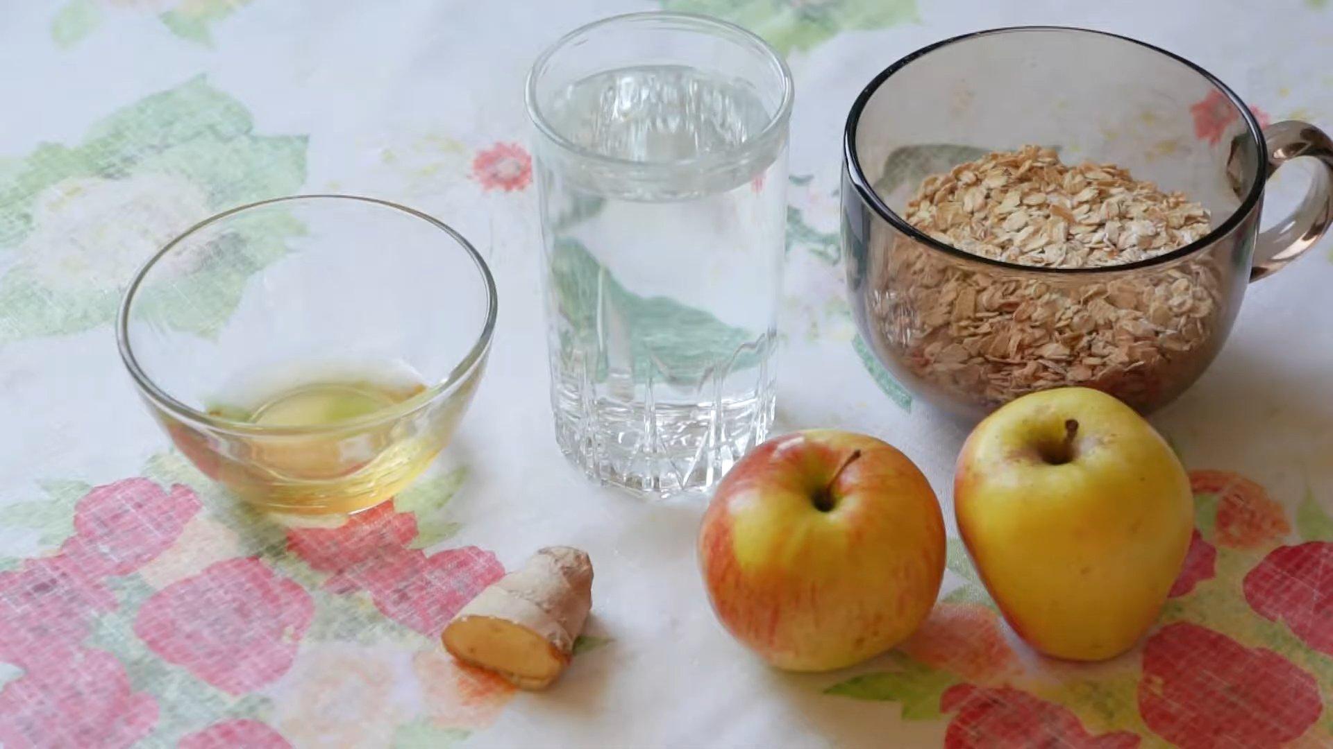Рецепт - Постное овсяное печенье с яблоком - шаг 1