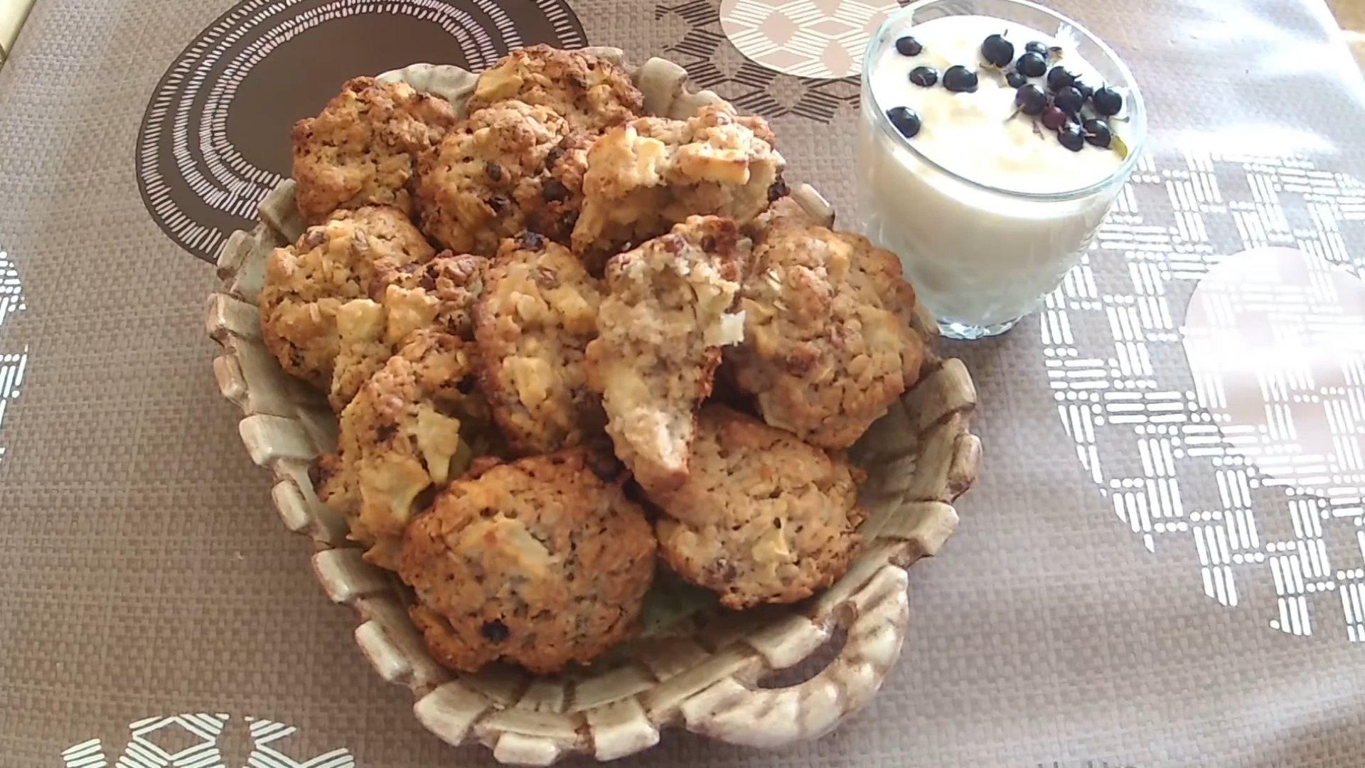 Рецепт - Овсяное печенье с яблоком и изюмом - шаг 10