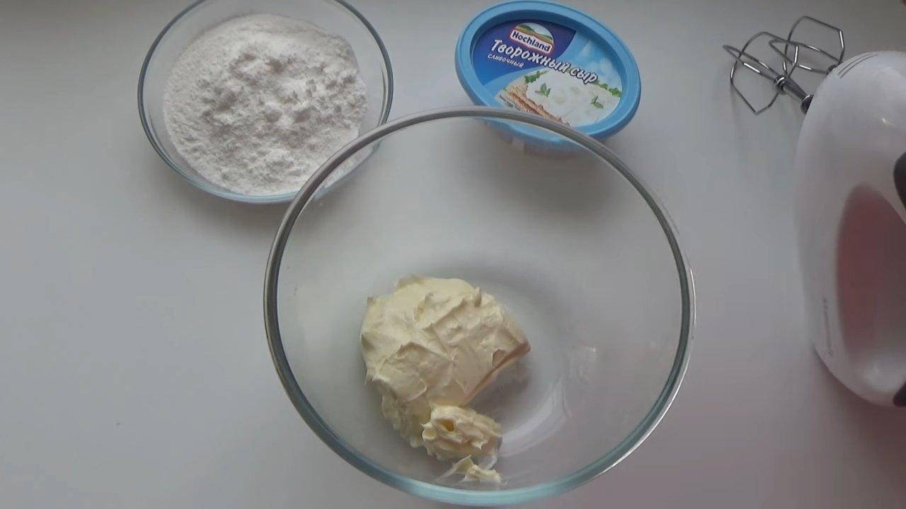 Рецепт - Крем для торта из творожного сыра, масла и сахарной пудры - шаг 1