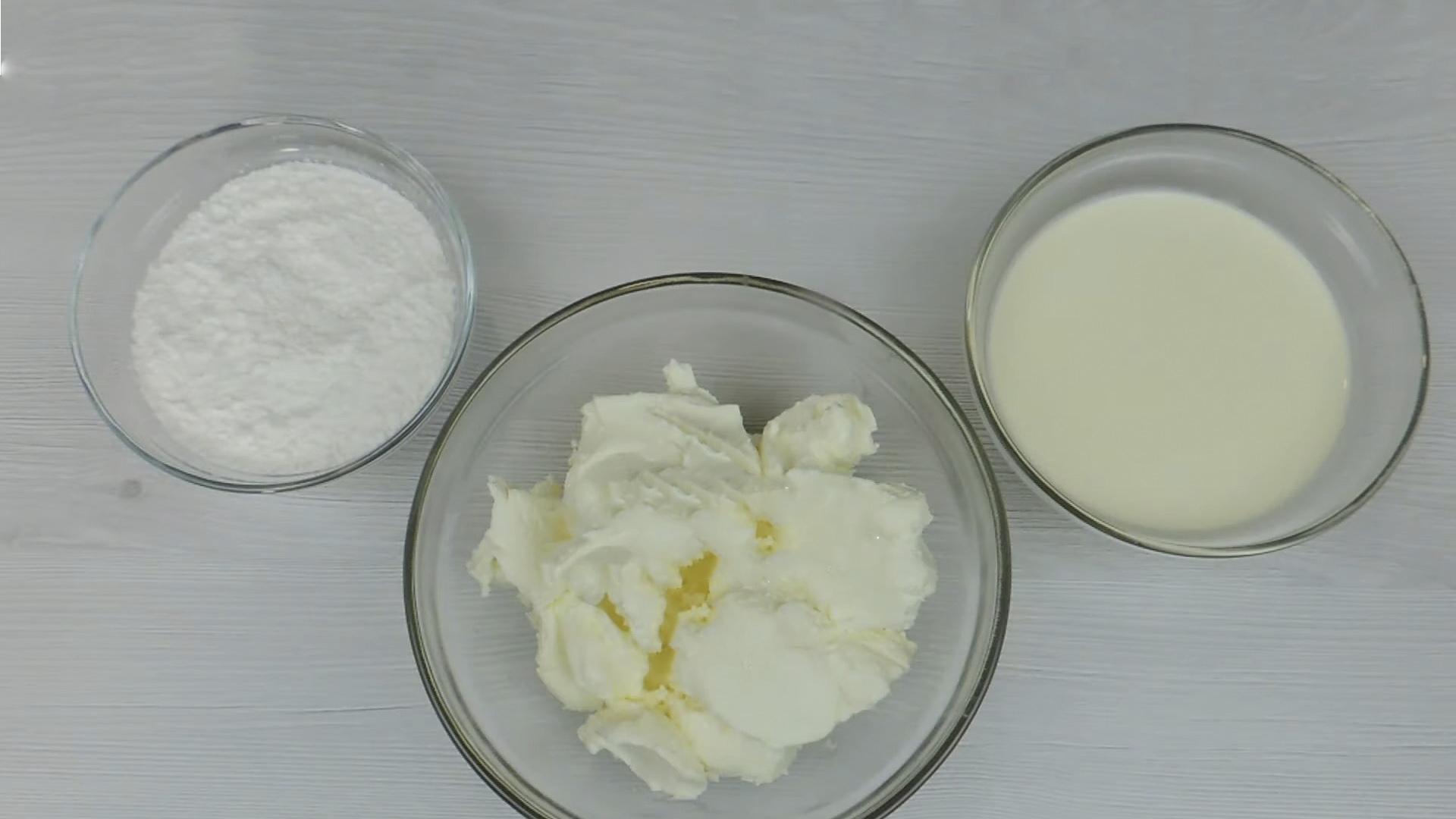 Рецепт - Крем-чиз на сливках с сахарной пудрой - шаг 1