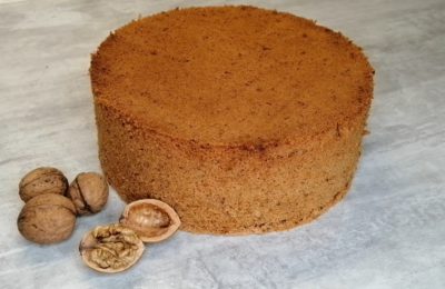 Ореховый бисквит для торта - фото