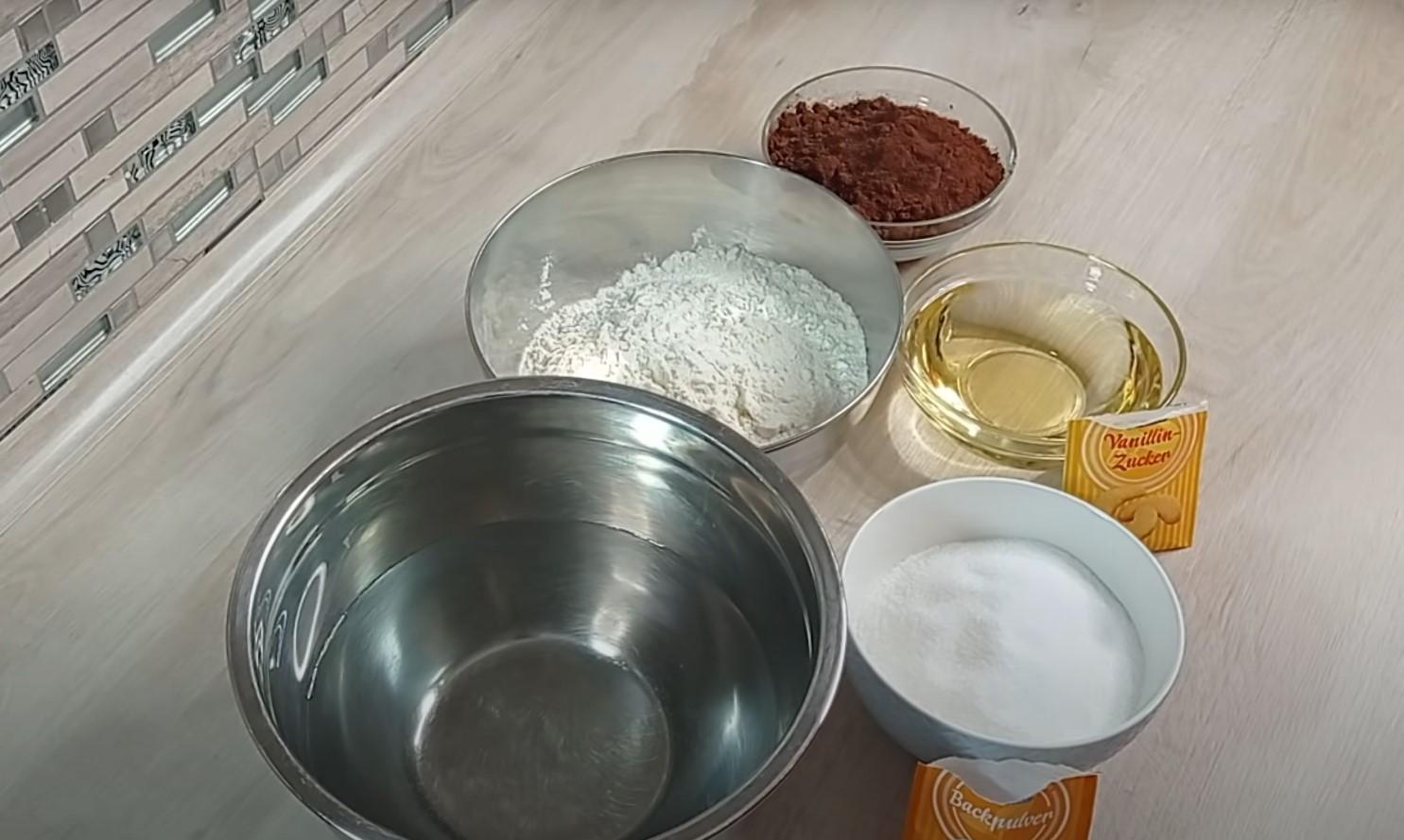Рецепт - Бисквит без яиц на воде - Шаг 1