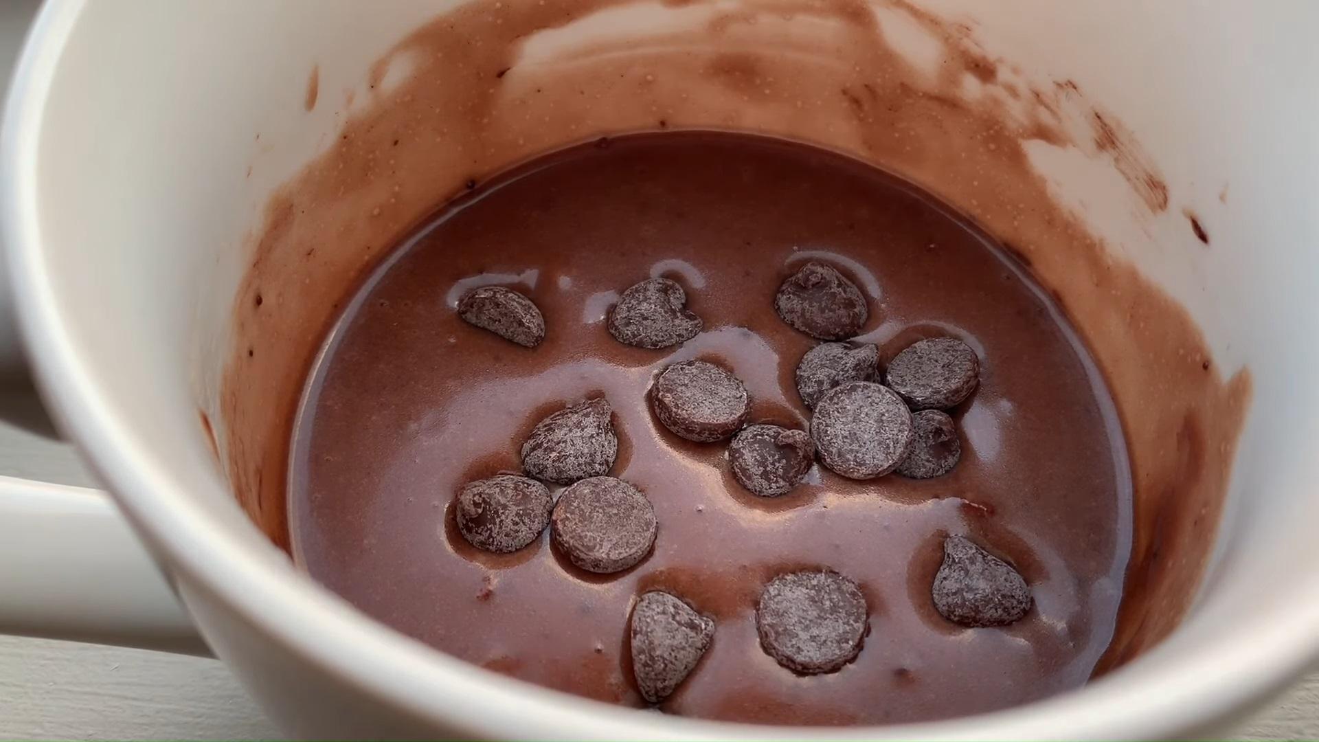 Рецепт - Шоколадный кекс в кружке без разрыхлителя - Шаг 3