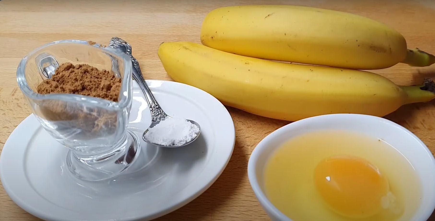 Рецепт - Шоколадно-банановый кекс в микроволновке без муки и без сахара - Шаг 1