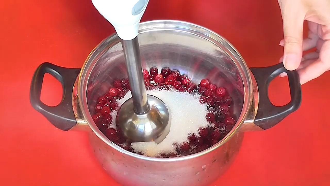 Рецепт - Щербет мороженое из клюквы с вафлями - Шаг 1