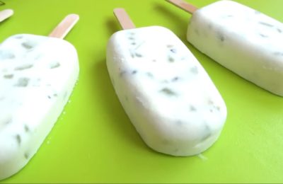 Мороженое из киви со сливками - фото