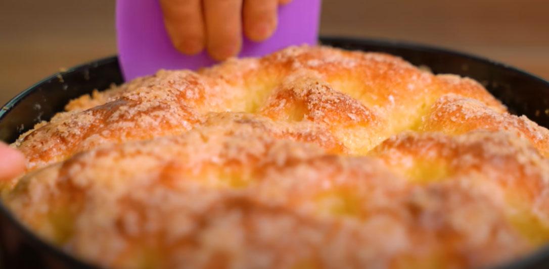 Пошаговый рецепт приготовления сахарного пирога со сливками - шаг 16