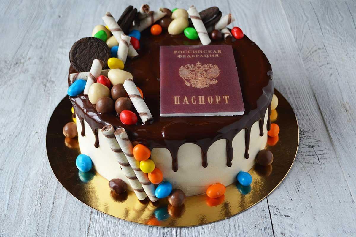 Торт с паспортом для девочки
