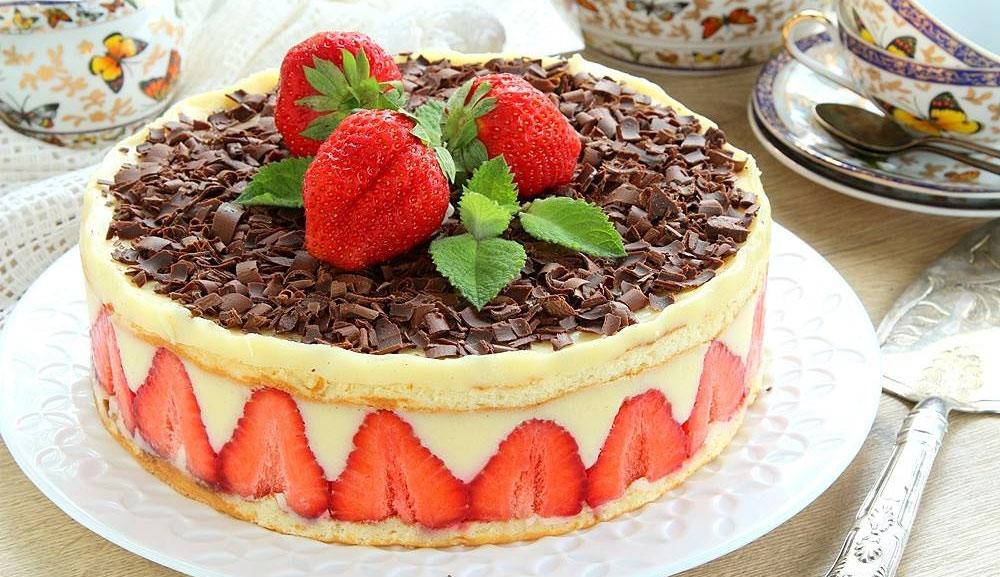 Торт Фрезье с шоколадом