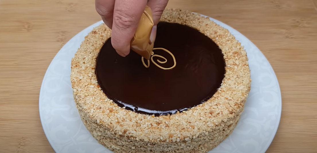 Пошаговый рецепт торта из вафельных коржей - шаг 15