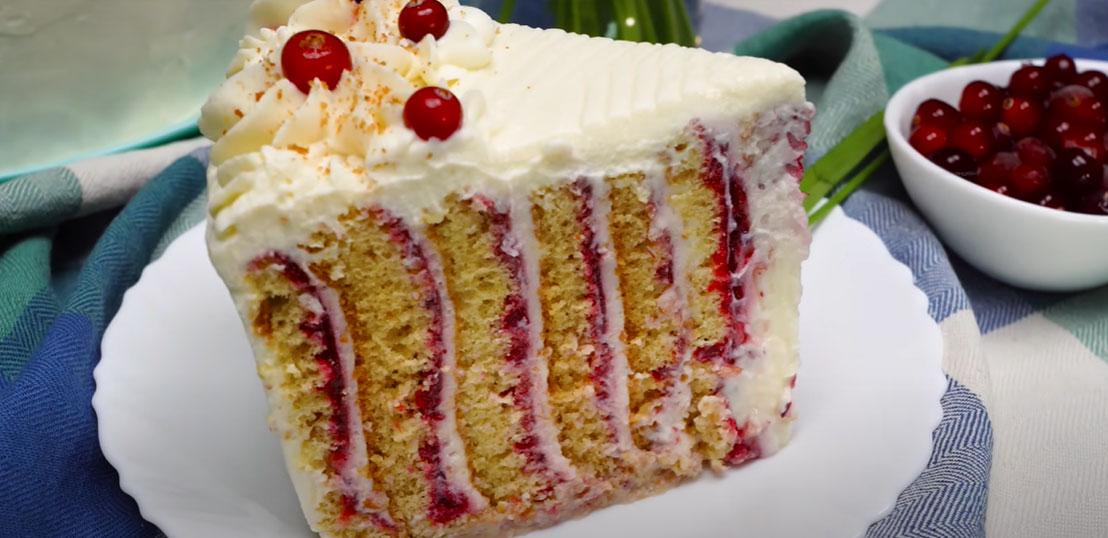 Вертикальный торт с ягодами - пошаговый рецепт приготовления