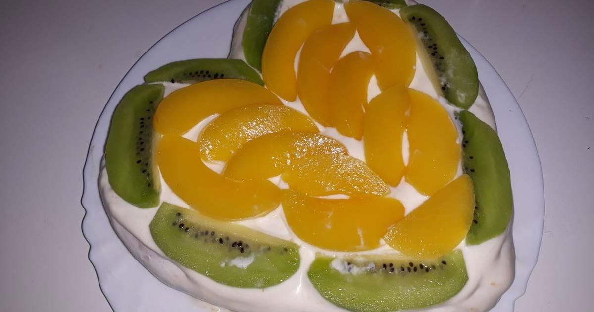 Сочетание персика и киви в десертах