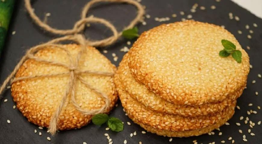 Sesame cookies, кунжутное печенье